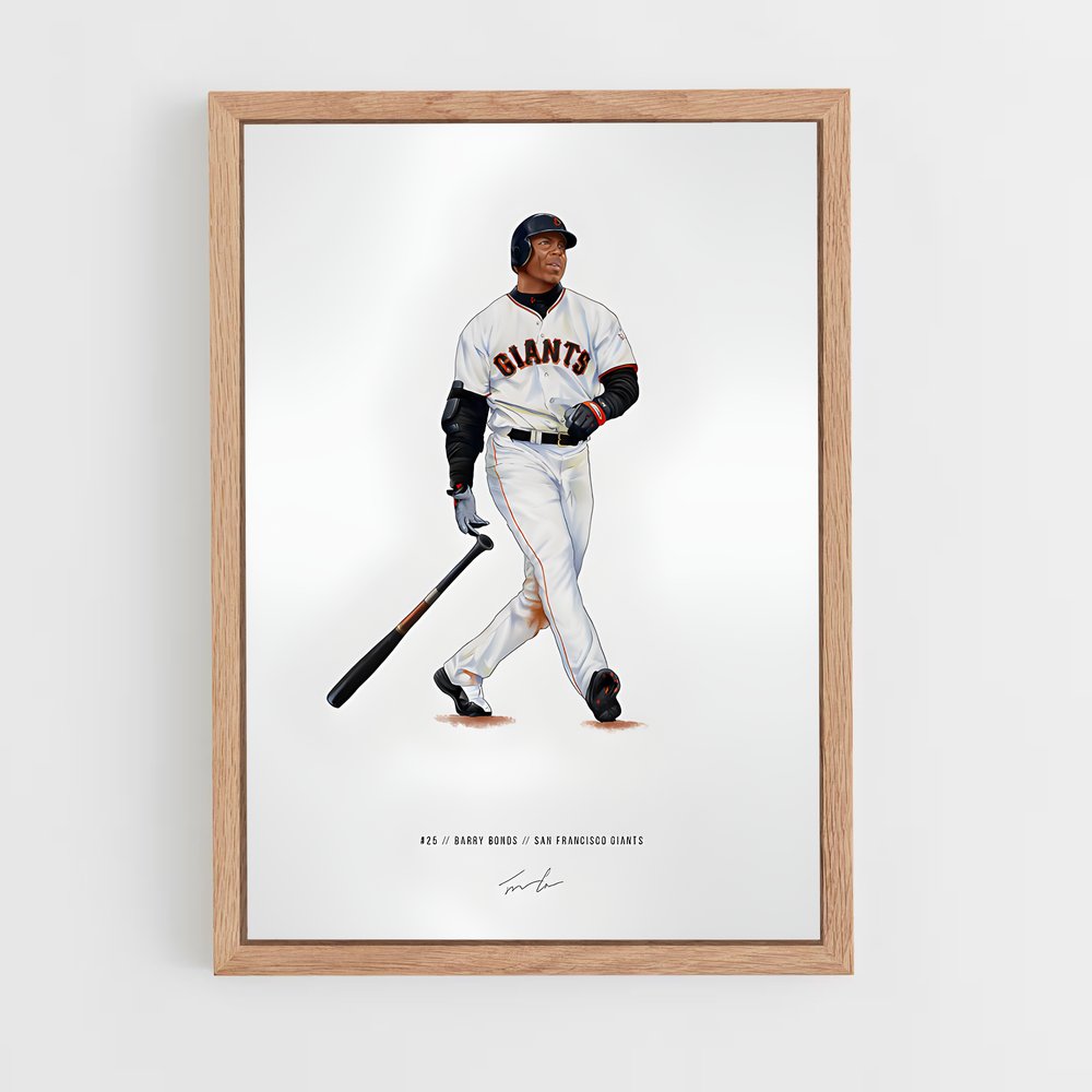 Poster Barry bonds ligue – affiche Baseball (vue 4)
